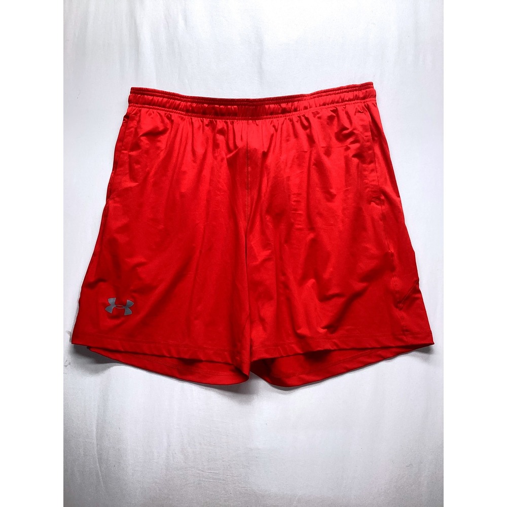 Under Armour Mens Red Athletic Training Shorts XXL Pockets 1257 Loose Fit NEW